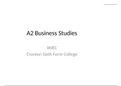 WJEC Business Studies A Level Unit 3 Made In 2017