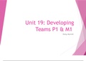 Unit 19 - Assignment 1, (P1, M1)