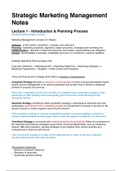 Marketing Management & Planning Processes