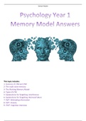 Memory Model Answer Plans