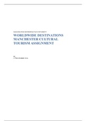 WORLDWIDE DESTINATIONS MANCHESTER CULTURAL TOURISM ASSIGNMENT (2.152words)