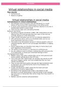 Virtual relationships in social media