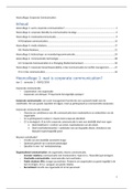 Corporate communicatie hoorcollege aantekeningen en  samenvatting boek H3, 8, 9 & 11