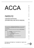 Latest ACCA P2 CORPORATE REPORTING Practice and Revision Kit (PDF) for exams in DECEMBER 2017, MARCH 2018 AND JUNE 2018