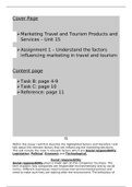Unit 5 - Marketing Travel and Tourism Products and Services - P2 M1