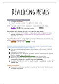 Developing Metals