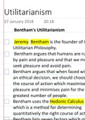 Moral Philosophy Utilitarianism Revision