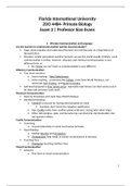 Exam 2 Review- ZOO 4484- Primate Biology- FIU- Professor Sian Evans 
