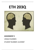 ETH203Q MARKED ASSIGNMENT