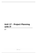 Unit 17 - Project Planning with IT - P7