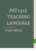 PST131J: TEACHING LANGUAGE