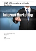 UNIT 12: Internet marketing in business