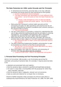 Lecture Handout - The Data Protection Act 1998: Lawful Grounds and Fair Principles