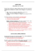 Negligence - Duty of Care Lecture Handout