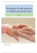 Unit 7 principles of safe practice in health and social care assignment level 3 