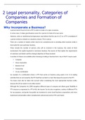 Legal Personality, Types f Company's and Company Formation 