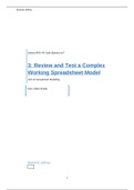 Review and Test a Complex Working Spreadsheet Model