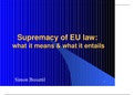Supremacy of EU Law