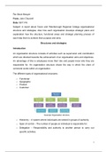 P3, P4  A report about Tesco and Peterborough Regional College organisational structure and strategies