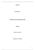 Leading and managing people report