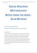 SOCIAL RESEARCH METHODOLOGY NOTES FROM THE BOOK - ALAN BRYMAN