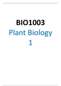 BIO1003: Plant Biology 1