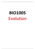 BIO1005: Evolution