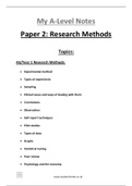 Paper 2 Approaches and Research Methods Combo