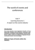 Different Types of Events within the industry 
