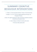 summary cognitive behaviour interventions