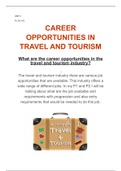 Unit 6 - Preparing for Employment in Travel and Tourism (P1,P2,P3,P6,M1,M2,M3, D1,D2)
