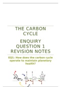 The Carbon Cycle and Energy Security: Enquiry Question 1 Notes 