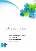 DIREXT TAXATION (ICMAI)-SUMMARY NOTES,MCQ,QUESTION