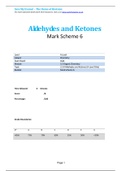 Aldehydes and ketones Q 6 mark scheme