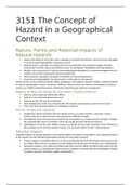 AQGEOG: 3151 The Concept of Hazard in a Geographical Context