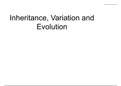 Inheritance, variation and evolution