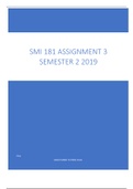 SMI 181Q ASSIGNMENT 3 SEMESTER 2 2019