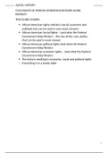 A-LEVEL HISTORY CIVIL RIGHTS AFRICAN AMERICAN REVISION GUIDE - SOCIAL, ECONOMIC, POLITICAL