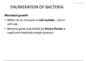 Enumeration of bacteria