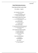 Retail Marketing Quix & van der Kind 1st Edition English Summary