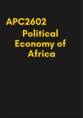 APC2602 -  Political Economy of Africa