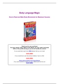 Body Language Magic How to Read and Make Body Movements for Maximum Success