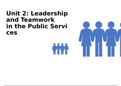 unit 2 - Leadership and Teamwork in the Public Services P1 P2