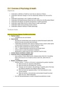 PSYC 314 Health Psychology Final Study Guide
