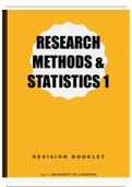 University of Liverpool - Psychology - Year 1 - Research Methods and Statistics 1