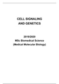 Revision notes for cell signalling and genetics