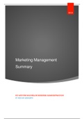 Marketing Management Summary BBA2 / 2019-2020