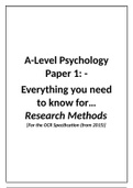 EVERYTHING you need to know for OCR A-Level Psychology Paper.1 Research Methods