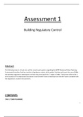 Building regulatory control of town planning and building regulations