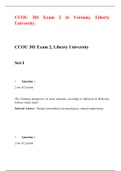 CCOU 301 EXAM-2(6 VERSIONS) COMPLETE ANSWER, Liberty University